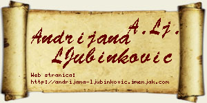 Andrijana LJubinković vizit kartica